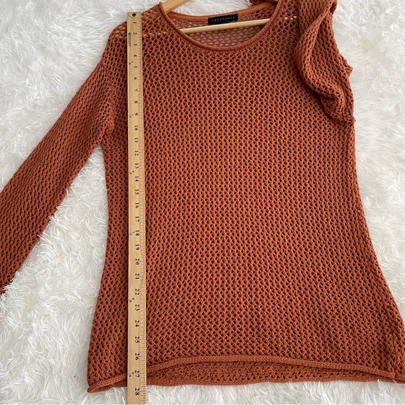 Sanctuary Open Knit Sweater Woman’s Small Burnt Orange Long Sleeve - Picture 8 of 8